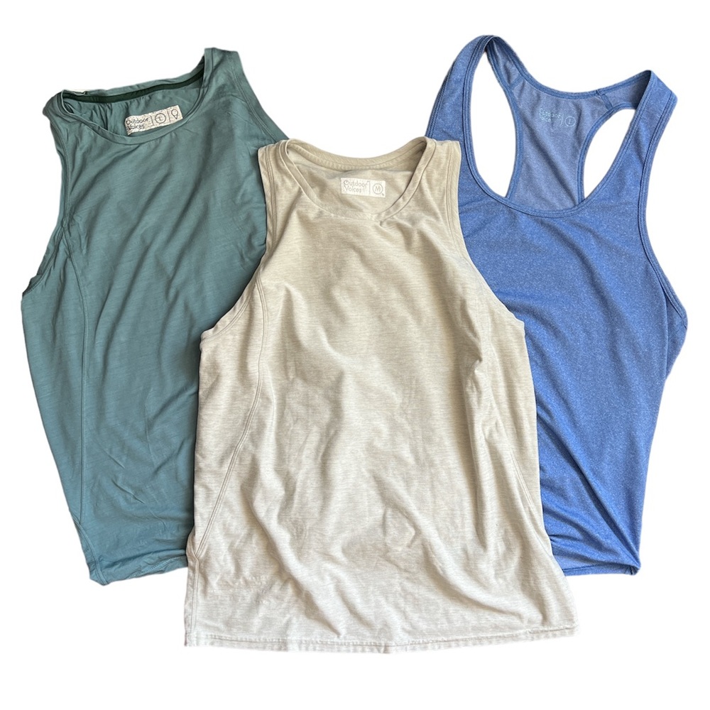 Outdoor Voices 3 Tank Top Bundle, large and medium